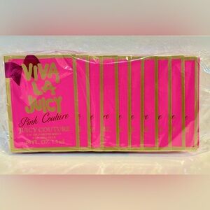 NEW 10 VIVA LA JUICY PINK COUTURE PERFUME SAMPLES ALL 0.5 OUNCES!!!